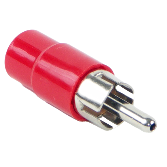 RCA Plug Connector Red Plastic