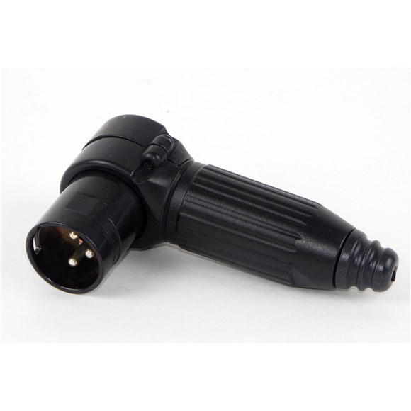 Low-Profile Right Angle XLR 3-pin Male, A-Shell