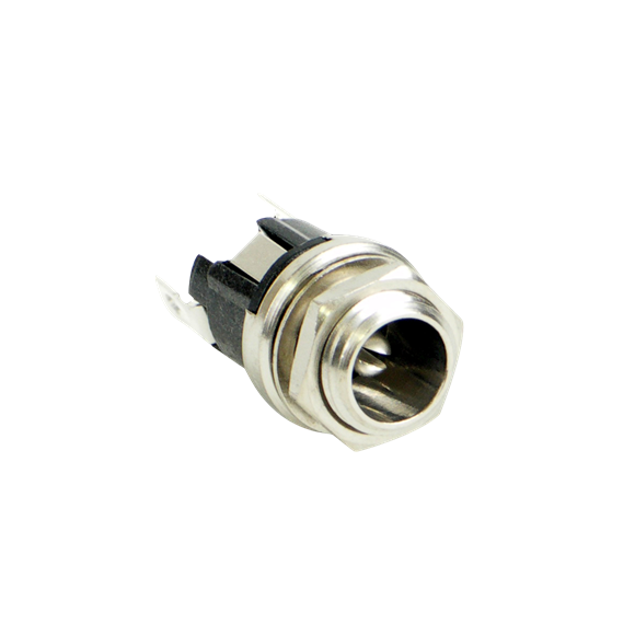 DC Power Jack, 0.100" (2.5mm) pin, solder lugs termination