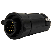 Multi-Con-X Cable End, 12-pin #20, Male, Crimp, Black, Wing, Bulk
