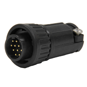 Multi-Con-X Cable End, 12-pin #20, Male, Crimp, Black, No Wing, Bulk
