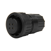 Multi-Con-X Cable End, 4-pin #20, Female, Crimp, Black, No Wing, Bulk