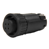 Multi-Con-X Cable End, 4-pin #20, Female, Crimp, Black, No Wing, Bulk