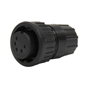 Multi-Con-X Cable End, 5-pin #20, Female, Crimp, Black, No Wing, Bulk