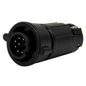 Multi-Con-X Cable End, 8-pin #20, Male, Crimp, Black, Wing, Bulk