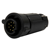 Multi-Con-X Cable End, 9-pin #20, Male, Crimp, Black, Wing, Bulk