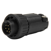 Multi-Con-X Cable End, 9-pin #20, Male, Crimp, Black, No Wing, Bulk