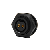 Multi-Con-X Panel, 2-pin #12, Female, Crimp, Black, No Wing, Bulk