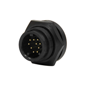 Multi-Con-X Panel, 10-pin #20, Male, Crimp, Black, No Wing, Bulk