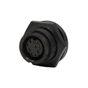 Multi-Con-X Panel, 10-pin #20, Female, Crimp, Black, No Wing, Bulk