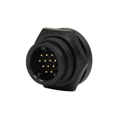 Multi-Con-X Panel, 12-pin #20, Male, Crimp, Black, No Wing, Bulk