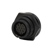 Multi-Con-X Panel, 12-pin #20, Female, Crimp, Black, No Wing, Bulk
