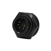 Multi-Con-X Panel, 5-pin #20, Male, Crimp, Black, No Wing, Bulk