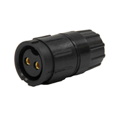 Multi-Con-X Cable-to-Cable, 2-pin #12, Female, Crimp, Black, No Wing, Bulk