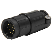 Multi-Con-X Cable-to-Cable, 10-pin #20, Male, Crimp, Black, No Wing, Bulk