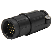 Multi-Con-X Cable-to-Cable, 12-pin #20, Male, Crimp, Black, No Wing, Bulk