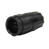 Multi-Con-X Cable-to-Cable, 4-pin #20, Male, Crimp, Black, No Wing, Bulk