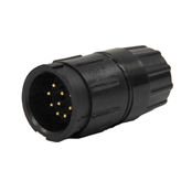 Multi-Con-X Cable-to-Cable, 9-pin #20, Male, Crimp, Black, No Wing, Bulk