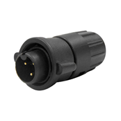 Mini-Con-X Cable End, 3-pin #20, Male, Solder Cup, Bulk