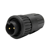 Mini-Con-X Cable End, 2-pin #16, Male, Crimp, Bulk