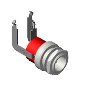 Right angle PC Mount, 2.1mm diameter pin