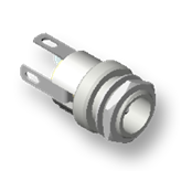 DC Power Jack, 0.050" (1.3mm) pin, solder lugs termination, High-Temp