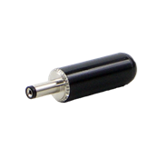 DC POWER PLUG, 0.050" (1.27mm) ID pin, 1.42" (36.07mm) overall length, black insulator tip, black handle