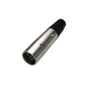 A Series 6 Pin XLR Male Cable Mount, Silver Pins, Nickel