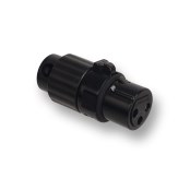 AAA Series XLR, Low Profile, 3 Position Female, Black with Black Backshell