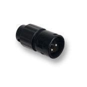 AAA Series XLR, Low Profile, 3 Position Male, Black with Black Backshell