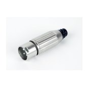 AAA Series 3 Pin XLR Male Cable Mount, Silver Pins / Nickel Metal