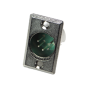 D Series 5 Pin XLR Male - Silver Pins / Nickel Finish