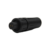 EN2 Cord Connector, 2 position #20 female sockets, #20 contact size, Daisy Chain Grommet, Ribbed Coupling Ring