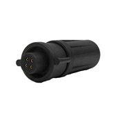 EN2 Cord Connector, 4 position #22 female sockets, #22 contact size, Daisy Chain Grommet, Winged Coupling Ring