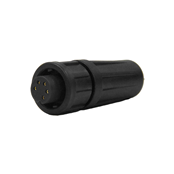 EN2 Cord Connector, 5 position #26 female sockets, #26 contact size, Daisy Chain Grommet, Ribbed Coupling Ring