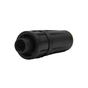EN2 Cord Connector, 5 position #26 male pins, #26 contact size, Daisy Chain Grommet, Ribbed Coupling Ring