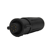 EN2 Cord Connector, 6 position #26 female sockets, #26 contact size, Daisy Chain Grommet, Winged Coupling Ring