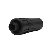 EN2 Cord Connector, 6 position #26 male pins, #26 contact size, Daisy Chain Grommet, Ribbed Coupling Ring