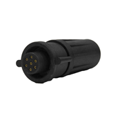 EN2 Cord Connector, 7 position #26 female sockets, #26 contact size, Daisy Chain Grommet, Winged Coupling Ring