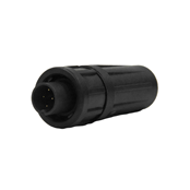 EN2 Cord Connector, 7 position #26 male pins, #26 contact size, Daisy Chain Grommet, Ribbed Coupling Ring