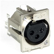 XLR PANEL MOUNT, PC TERMINALS, FERRITE SHIELDED