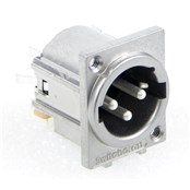 XLR PANEL MOUNT, PC TERMINALS, FERRITE SHIELDED