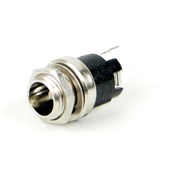DC Power Jack, 0.100" (2.5mm) pin, straight PC terminals