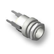 DC Power Jack, 0.080" (2.0mm) pin, straight PC terminals, High-Temp