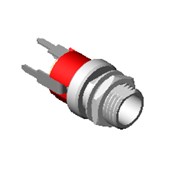 DC Power Jack, 0.084" (2.1mm) pin, straight PC terminals, long bushing