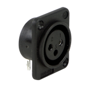 XLR PANEL MOUNT, PLASTIC SHELL
