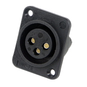 XLR PANEL MOUNT, PLASTIC SHELL