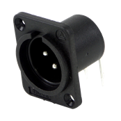 XLR PANEL MOUNT, PLASTIC SHELL