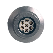 Dura-Twist Threaded Locking Connector, Panel Mount, 6 position, Male