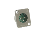 DE Series Panel Mount XLR Connectors with Metal Shell